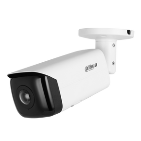 DAHUA 4MP Wide Angle 180 Fixed Bullet Starlight Network Camera. Supports H.265 codec - Built-in IR LED - Max IR 20m - WDR - IP67 Weather Proof - Intelligent Detection - SD Card Slot Supports up to 256GB.