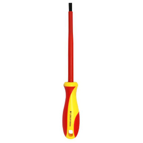 GOLDTOOL 150mm Electrical Insulated VDE Screwdriver. Tested to 1000 Volts AC. (1.2*6.5*150mm). Yellow/Red Colour Handle GOLDTOOL 150mm Electrical Insulated VDE Screwdriver. Tested to 1000 Volts AC. (1.2*6.5*150mm). Yellow/Red Colour Handle
