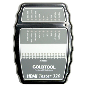 GOLDTOOL HDMI Cable Tester. Check & Troubleshoot the PIN Connections of HDMI Cables Quickly & Easily. 9V Battery & Case Included.