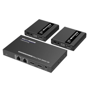 LENKENG 1-In-2-Out 4K@30Hz HDMI Extender. 1x HDMI in & 2x RJ45 out. Compatible with CAT6/6a/7 Cables - Transmit up to 70m - Plug & Play - Wall-mountable - Supports EDID -