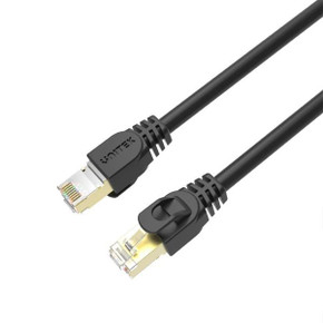 UNITEK 20m CAT7 Black SSTP 26AWG Patch Lead in PVC Jacket. Supports 10 Gigabit Ethernet @ 600Mhz - Gold-Plated Sheilded RJ45 Connectors. RoHS Compliant. Power over Ethernet (PoE) Compatible.
