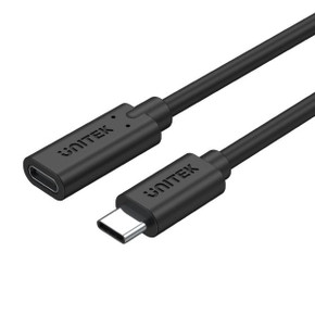 UNITEK 1.5m USBC 3.1 Male to Female Extension Cable. Supports up to 4K@60Hz,100W/20V 5A  Power Delviery and 10Gbps Transfer Rate. Backwards Compatible with USB 3.0/2.0/1.1. Plug and Play C14086BK-1.5M
