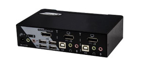 REXTRON 2 Port DisplayPort USB KVM with Audio. ** Cables Purchased Separately.
