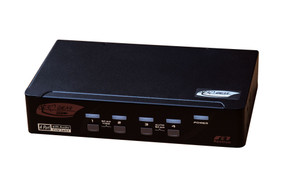REXTRON 4 Port DVI/USB KVM Switch with Audio - Black Colour.    