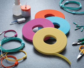 VELCRO One-Wrap Cable Tie. 12.5mm x 22.8m. Designed for easy cable management. Improve airflow - energy & decrease costs. Continuous roll. Easy cut to size. Blue colour