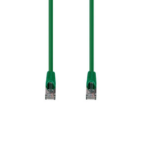 DYNAMIX 1m Cat6A S/FTP Green Slimline Shielded 10G Patch Lead. 26AWG (Cat6 Augmented) 500MHz with Gold Plate Connectors.
