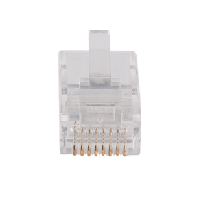 DYNAMIX Cat6 RJ45 Plug 20pc Bag, 8P8C 2 Piece Modular Plug (Rounded Solid). 50 micron