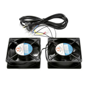 DYNAMIX Replacement Fan Kit for RSFDSx, RWMx & RDMEx Series Wall Mount Cabinets. Includes 2x Fans (RAFAN) Connected to a Power Cable (C-POWERC) with Earth Connector.