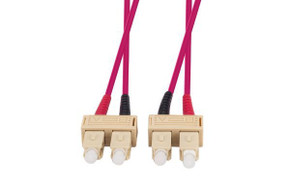 DYNAMIX 2M 50u SC/SC OM4 Fibre Lead (Duplex, Multimode) Raspberry Pink LSZH Jacket