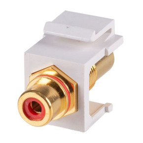 DYNAMIX Red RCA to RCA Keystone Adapter. Gold Plated