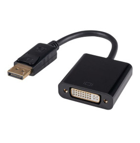 DYNAMIX 0.2m DisplayPort Male to DVI-D Female Active Converter. Max Res: 4K@30Hz (4096x2048)