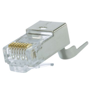 DYNAMIX RJ45 Cat6/6A 23AWG Solid Shielded Round Modular Plug. 50pc Jar. 8P8C, 50U with Insert. Recommended tool is CT-8CSTPEXT.