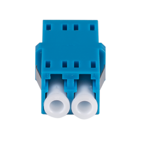 DYNAMIX Flangeless Fibre LC/LC Duplex Single-mode Joiner, Ceramic sleeve, Blue colour