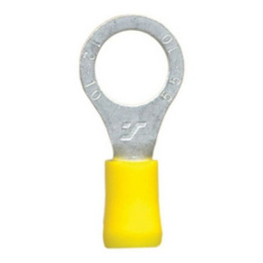 Yellow Ring Crimp Terminals 10.5Mm - Pack Of 100