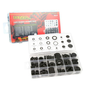 Rubber Grommet 18 X Mixed Sizes With & Without Holes (125 Boxed)