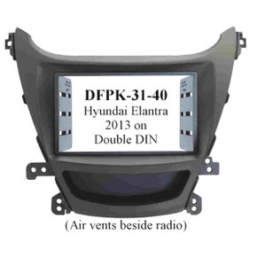 Fitting Kit Hyundai Elantra 2013 - 2015 Double Din (Black)