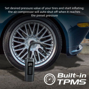 Promate Aerify 150PSI Portable 4in1 Air Compressor with 6000mAh Power Bank