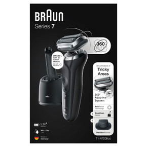 Braun Series 7 Wet & Dry Electric Shaver with Precision Trimmer Head & Clean & Charge Station