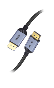 UNITEK 3m DisplayPort V2.1 Cable. Supports 16K@60Hz, 8K@120Hz, & 4K@240Hz.   