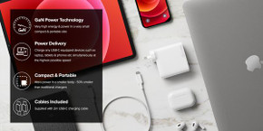 Alogic 1X100 Rapid Power 100W Gan Charger Usb-C (Max. 100W) -Includes 2M Usb-C Charging Cable