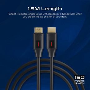 PROMATE 1.5m Ultra-High Definition (UHD) 2.0 HDMI Cable. Supports 4K@60Hz (4096x2160). High-Speed Ethernet, Long Bend Lifespan, Supports 48-Bit Colour. Gold Plated Connectors. Black. PROMATE 1.5m Ultra-High Definition (UHD) 2.0 HDMI Cable. Supports 4K@60Hz (4096x2160). High-Speed Ethernet, Long Bend Lifespan, Supports 48-Bit Colour. Gold Plated Connectors. Black.