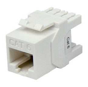 DYNAMIX Cat6 UTP Keystone RJ45 Jack for 110 Face Plate. T568A/B Wiring. 180 Jack. Colour White.   