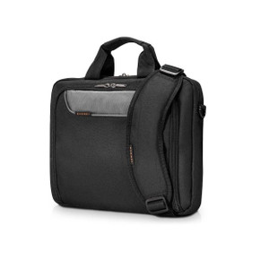 EVERKI Advance ECO Briefcase 16" Separate Zippered Accessory Pocket, Front Stash Pocket, Trolley Handle Pass Through Strap, Ergonomic Shoulder Pad. Made with Sustainable Materials!
