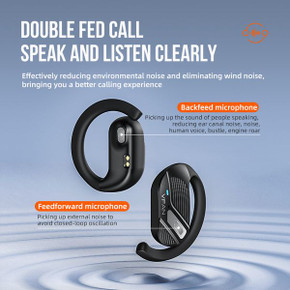 Vipfan Ows Earphone W/ Ear Hook, Innovative Style (T12) Black
