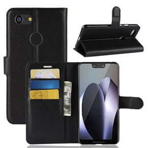 Google Pixel 3 Xl      Pu Wallet Case    [Black]