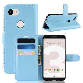 Google Pixel 3A      Pu Wallet Case    [Lightblue]
