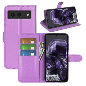 Google Pixel 8A      Pu Wallet Case    [Purple]