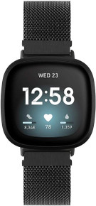 Fitbit Versa 4      Milanese Loop Strap   Black