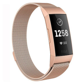 Fitbit Charge 3      Milanese Loop Strap   RoseGold