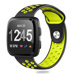 Fitbit Versa      Silicone Strap   Black/Volt