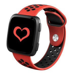 Fitbit Versa      Silicone Strap   Red/Black