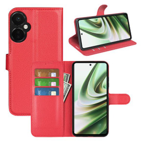Oneplus Nord Ce 3 Lite      Pu Wallet Case    [Red]