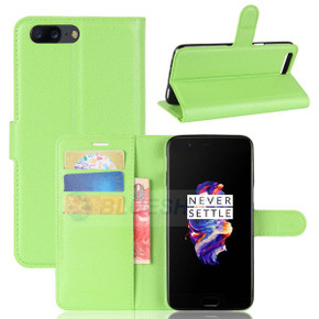 Oneplus 5      Pu Wallet Case    [Green]