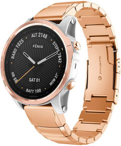 Garmin Fenix 7X Pro      Stainless Steel Strap   RoseGold