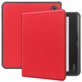 Kobo Libra Colour  Folio PU Leather Case Red