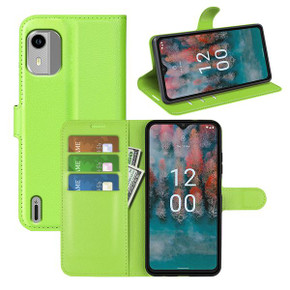 Nokia C12      Pu Wallet Case    [Green]