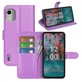 Nokia C12      Pu Wallet Case    [Purple]