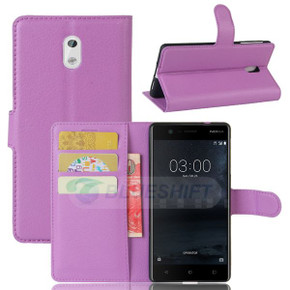 Nokia 3      Pu Wallet Case    [Purple]