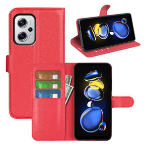 Xiaomi Poco X4 Gt      Pu Wallet Case    [Red]