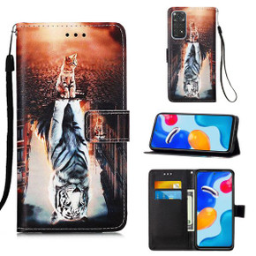 Xiaomi Redmi Note 11 (4G) Designer PU Case Cat&Tiger