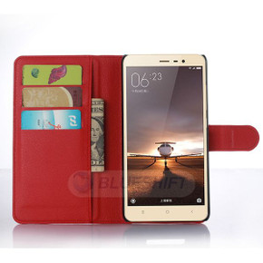 Xiaomi Redmi Note 3      Pu Wallet Case    [Red]