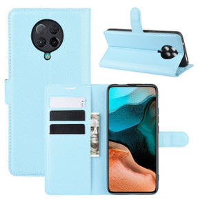 Xiaomi Poco F2 Pro      Pu Wallet Case    [Lightblue]