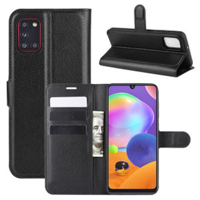 Galaxy A31      Pu Wallet Case    [Black]