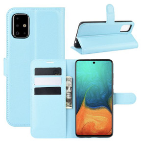 Galaxy A71 5G      Pu Wallet Case    [Lightblue]