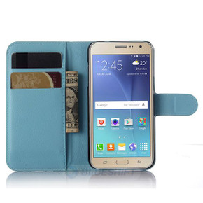 Galaxy J3 2016      Pu Wallet Case    [Lightblue]