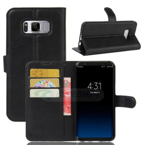 Galaxy S8      Pu Wallet Case    [Black]